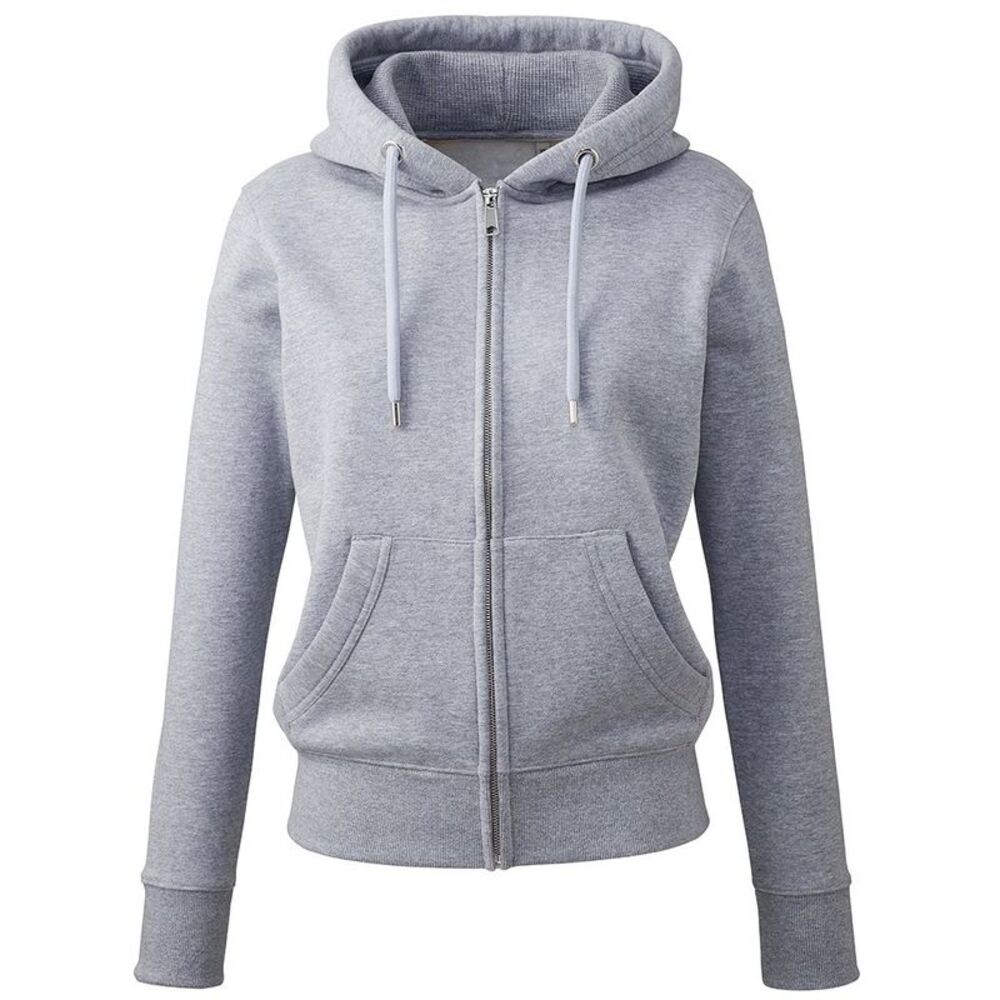 Anthem Womens/Ladies Full Zip Hoodie / Gray Marl